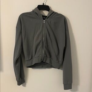 Forever 21 Charcoal Zip-Up Hoodie